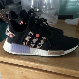 Adidas Black Sneakers with Multicolor Accents